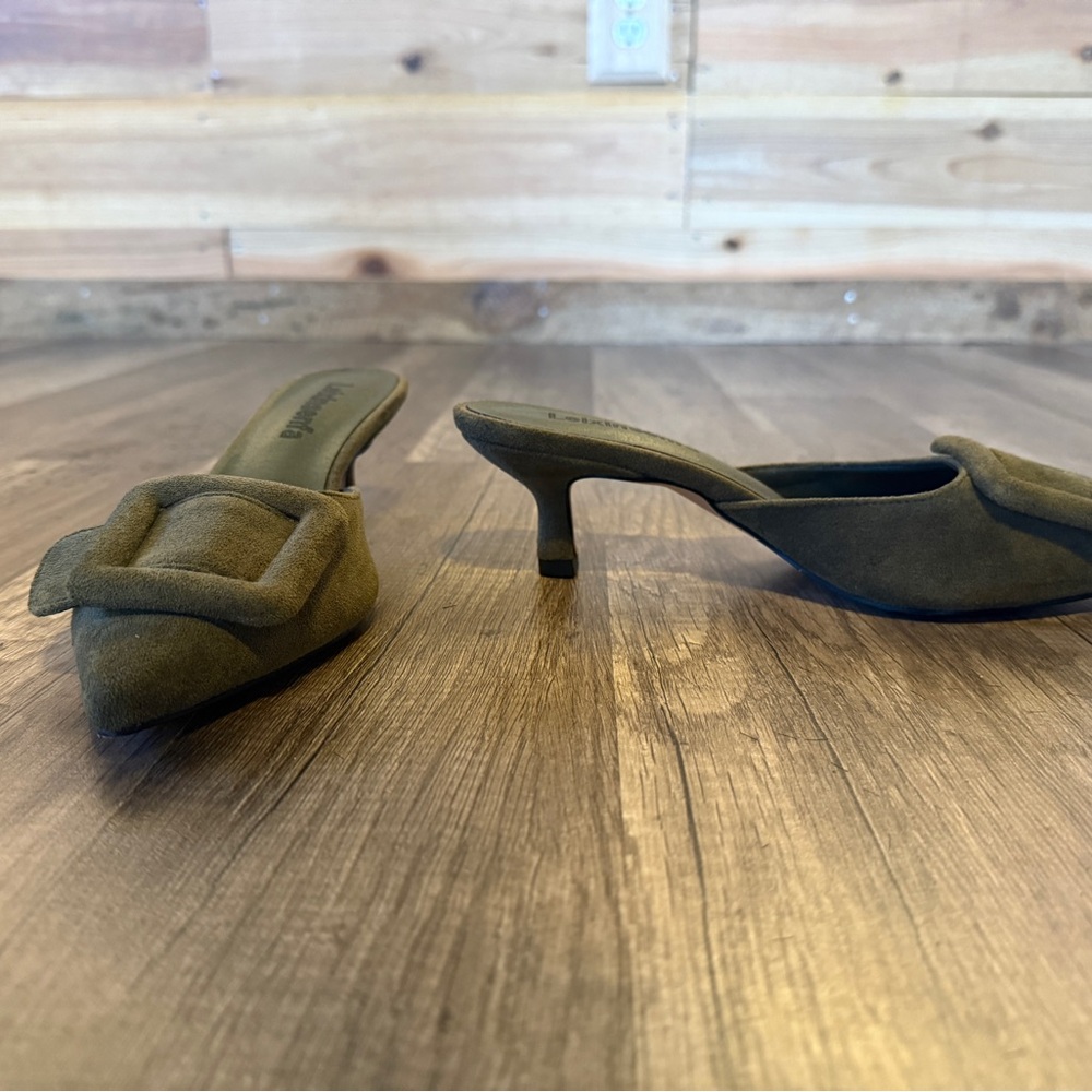 Leixinsenfa Suede green kitten heels - Picture 2 of 8